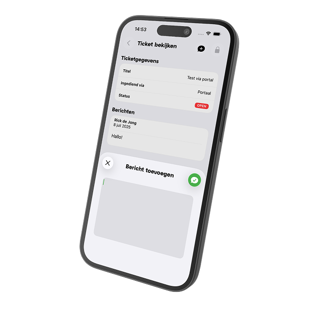 Tickets in mobiele app